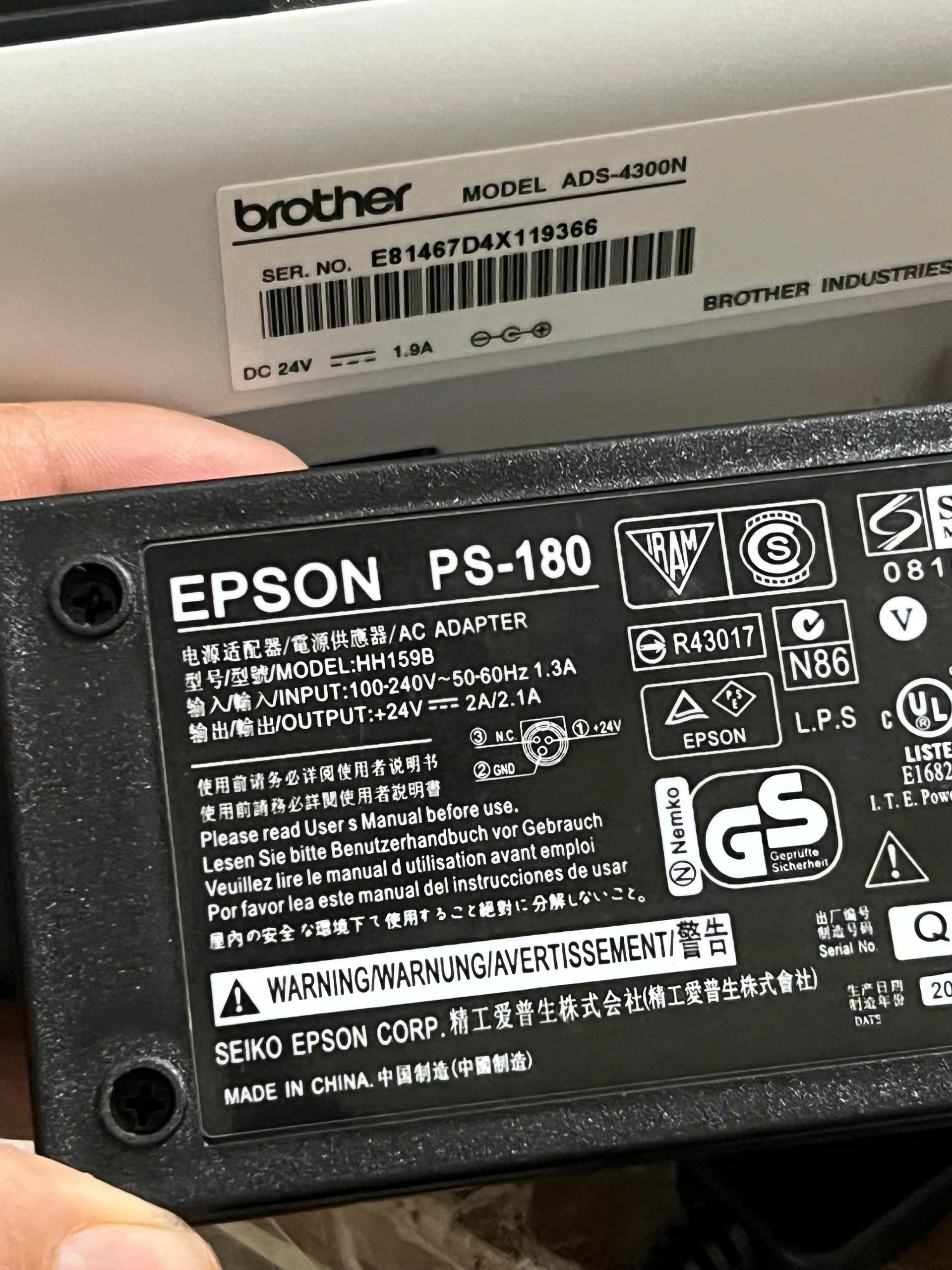 Dây nguồn máy Scan Brother ADS-2200, ADS-2400,ADS-4300N