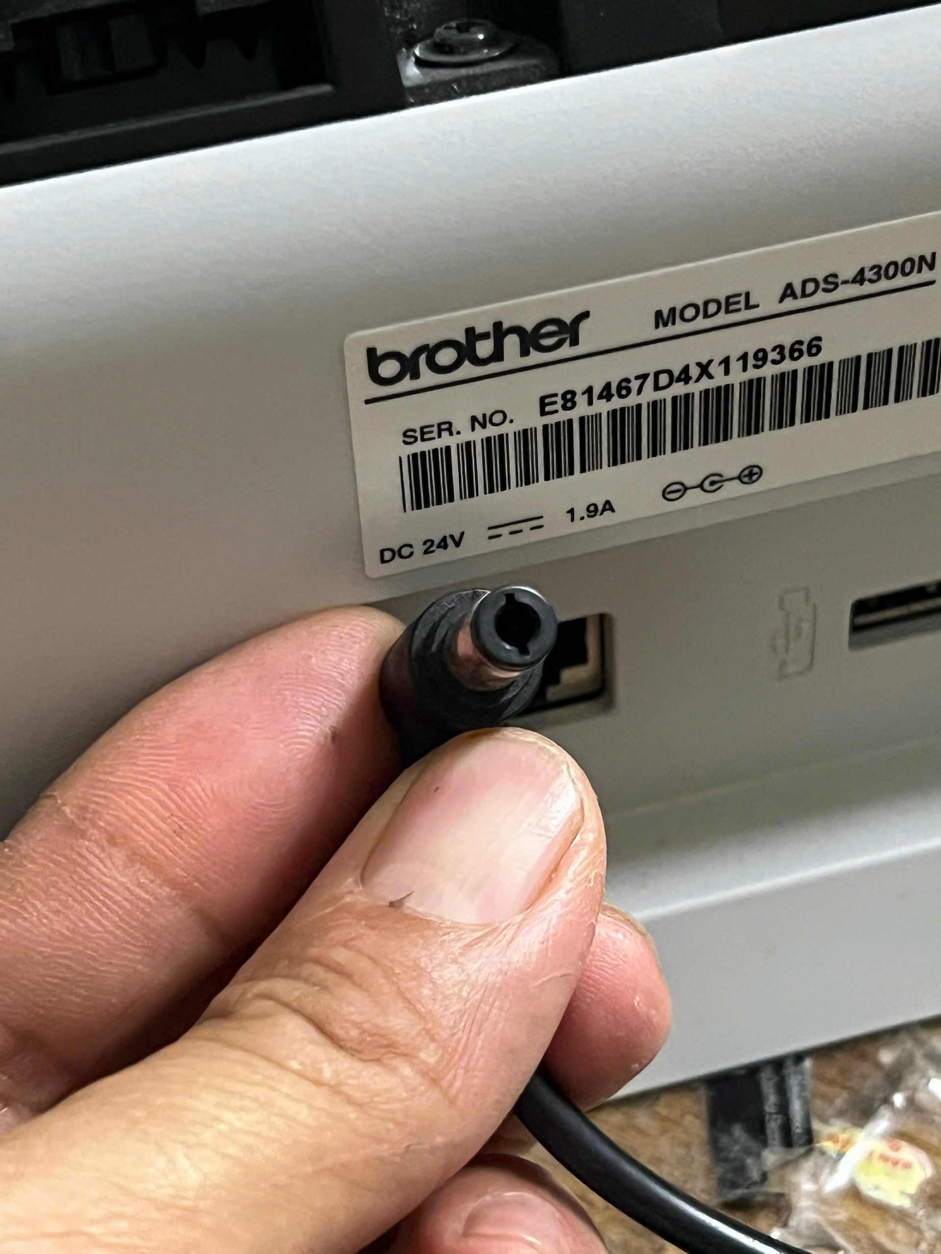 Dây nguồn máy Scan Brother ADS-2200, ADS-2400,ADS-4300N - Ảnh 3